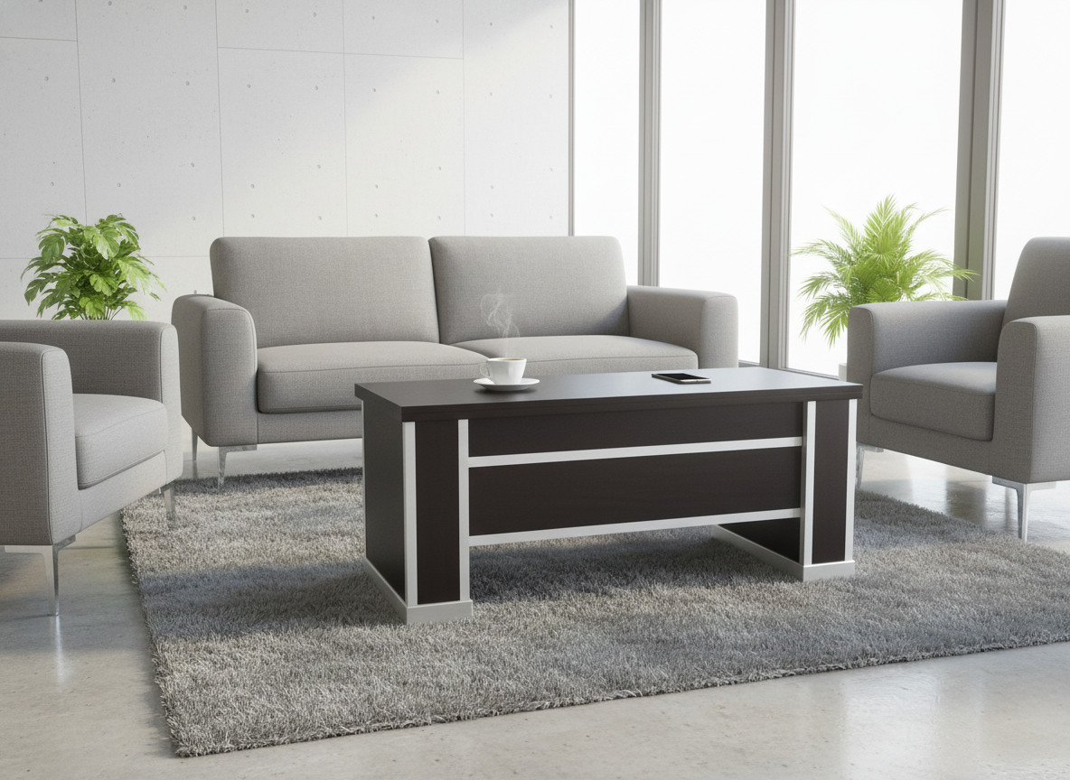 Mesa elevable y extensible negra seven one
