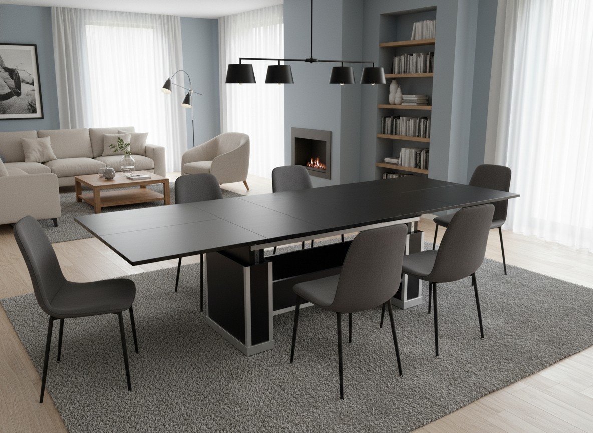 Mesa para 12 comensales elevable y extensible seven one